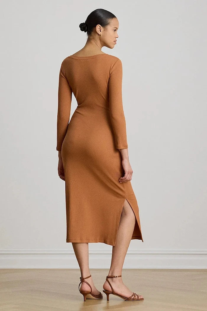 Lauren Ralph Lauren pamuklu bodycon elbise