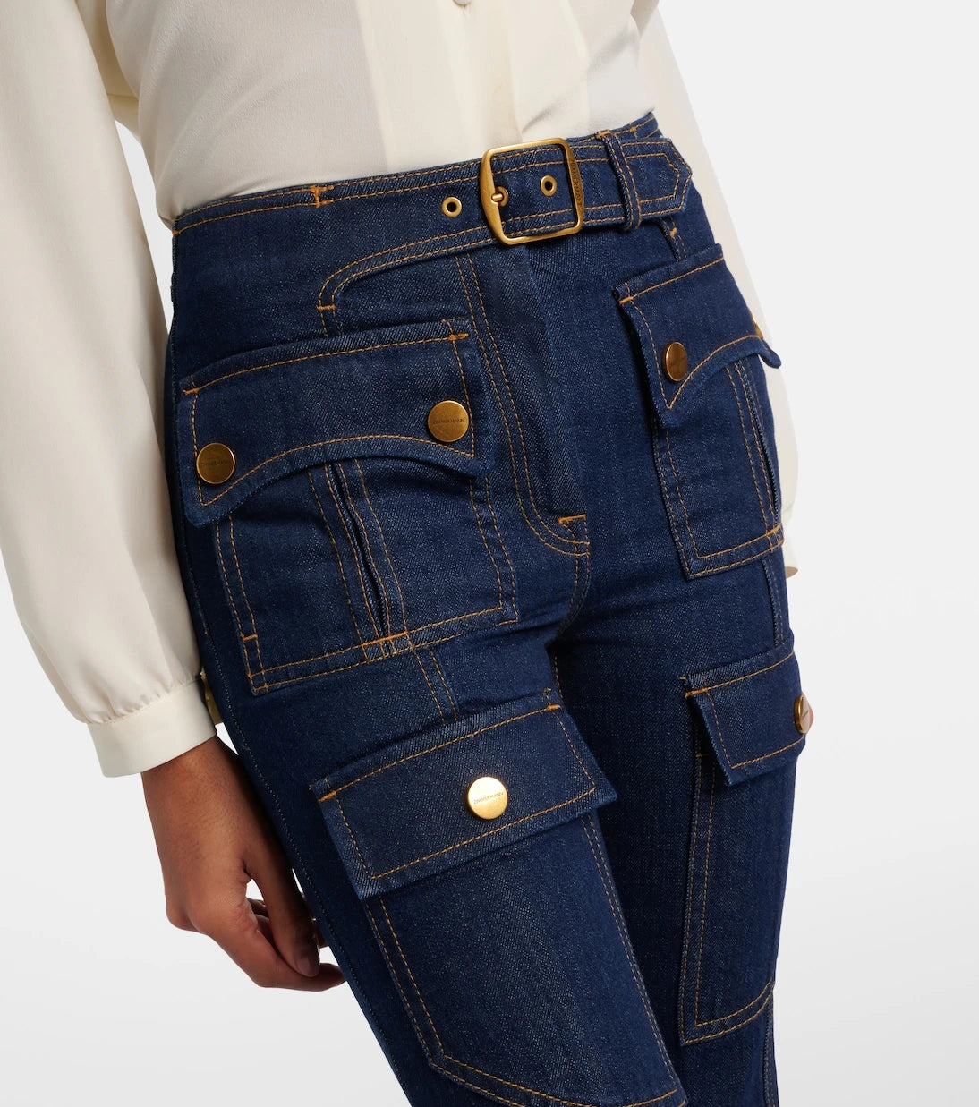 Zimmermann - Luna belted flared jeans