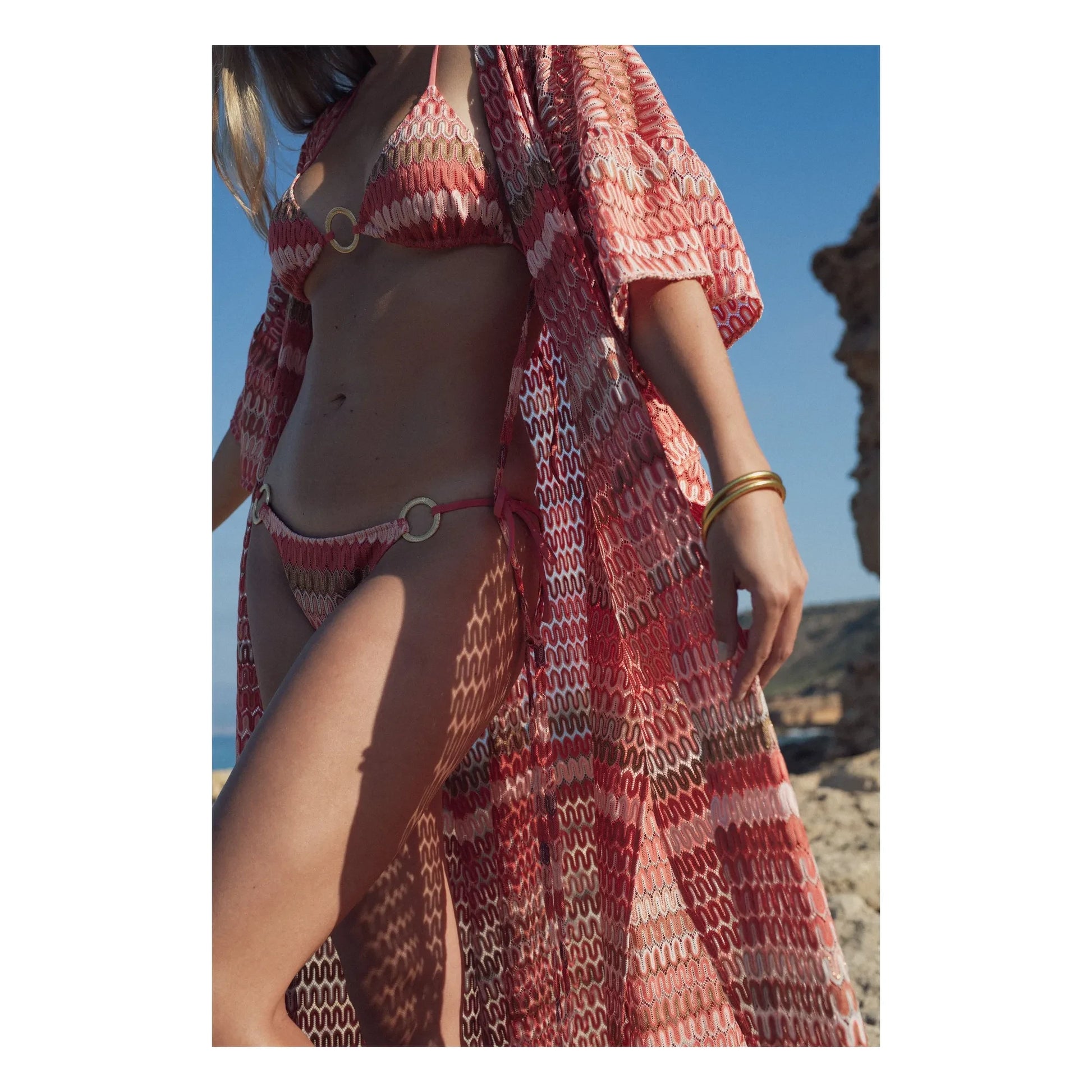 Lison Paris - Caftan Sunset Crochet | Coral