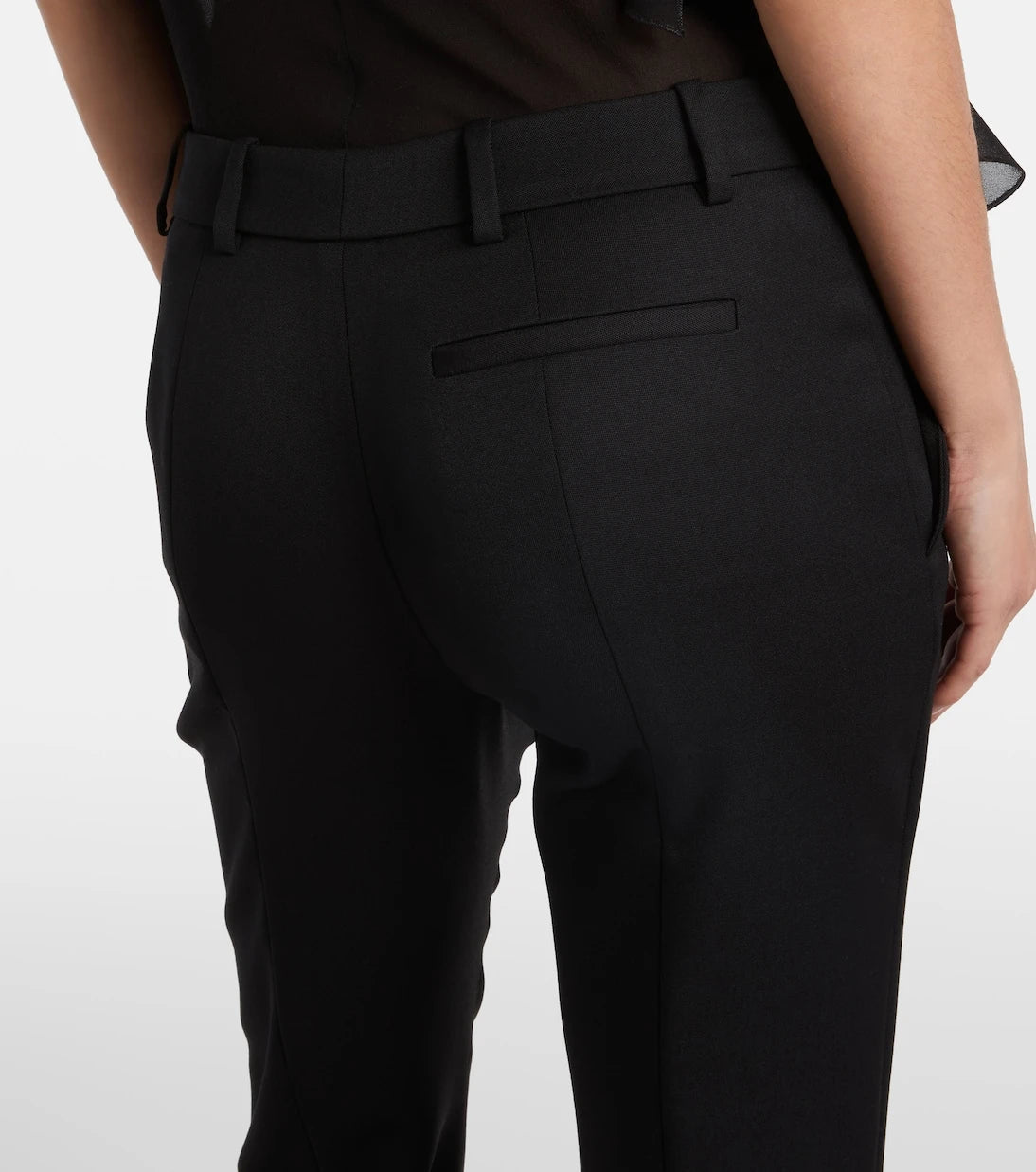 McQueen - Low-rise wool flared pants