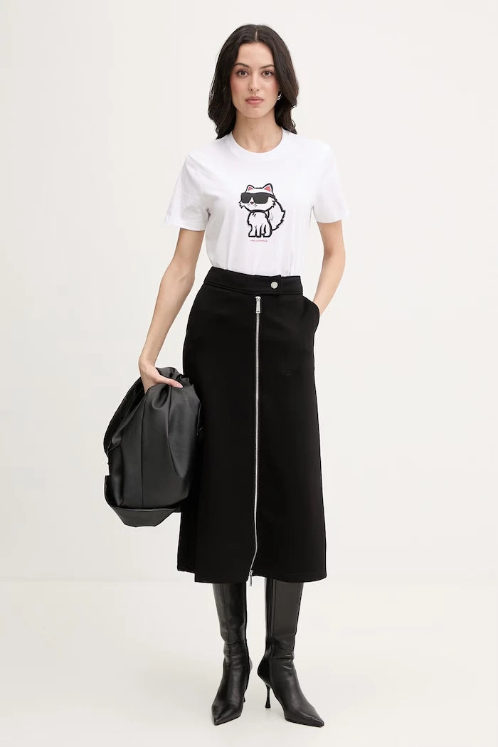 Karl Lagerfeld тениска дамски от памук IKON SKETCH