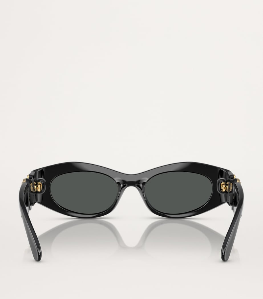 Black Acetate Oval Sunglasses