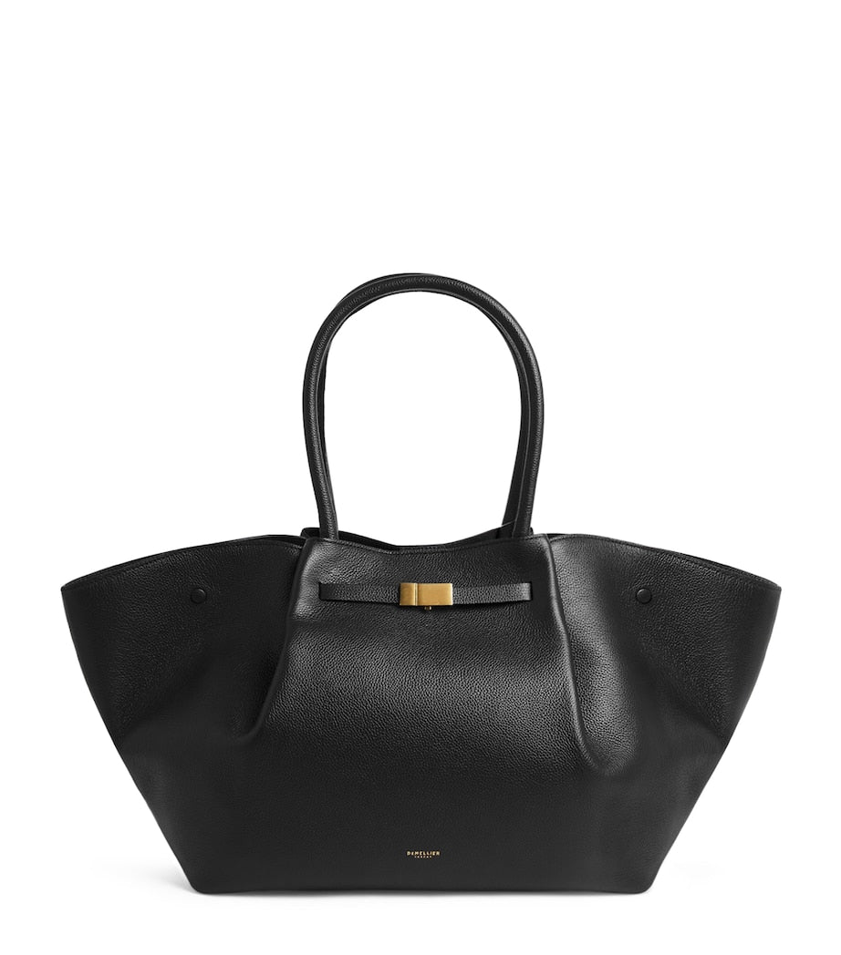 Leather New York Tote Bag BLACK