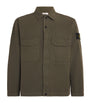 Stone Island Green Organic Cotton Ripstop Overshirt