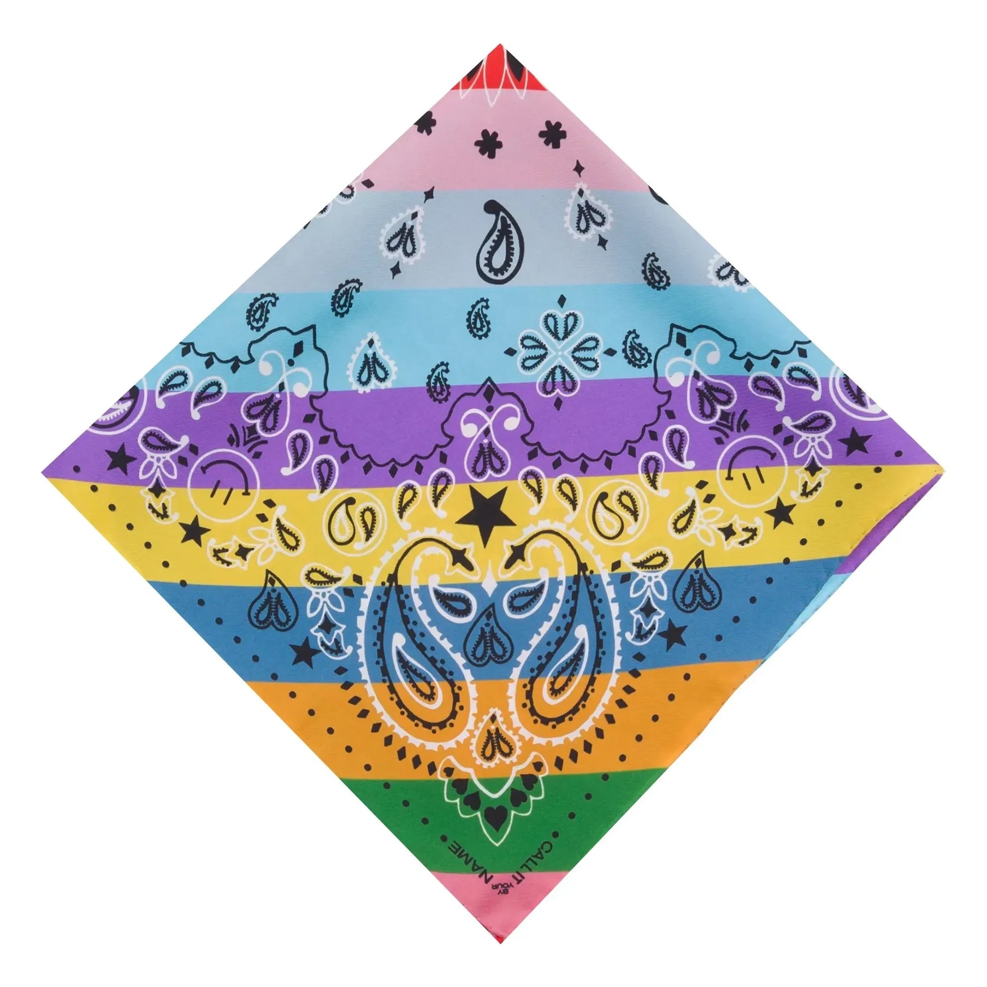 Call it by your name - Bandana Small Rainbow Silk | Blue