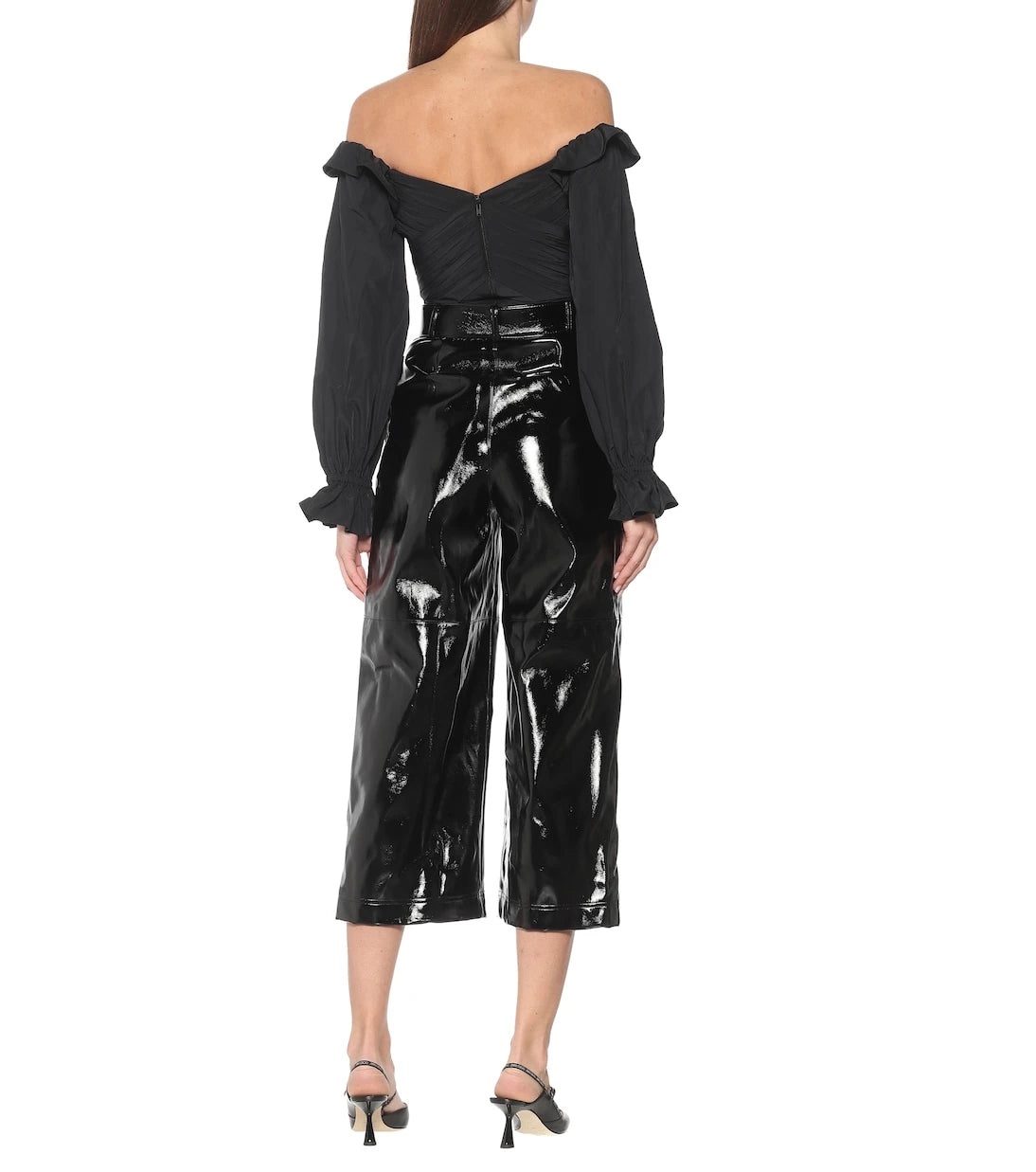 Self-Portrait - High-rise straight pants