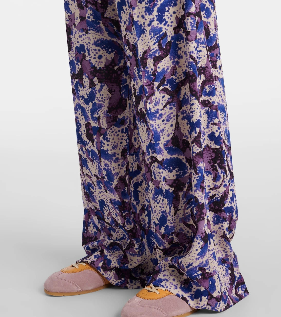 Dries Van Noten - Printed mid-rise crêpe straight pants