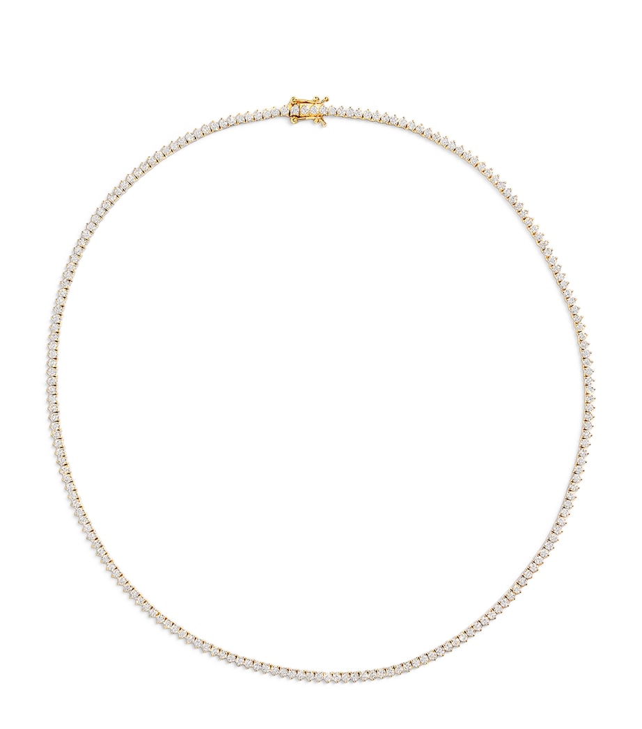 Yellow Gold and Diamond Tennis Necklace (5.25ct)