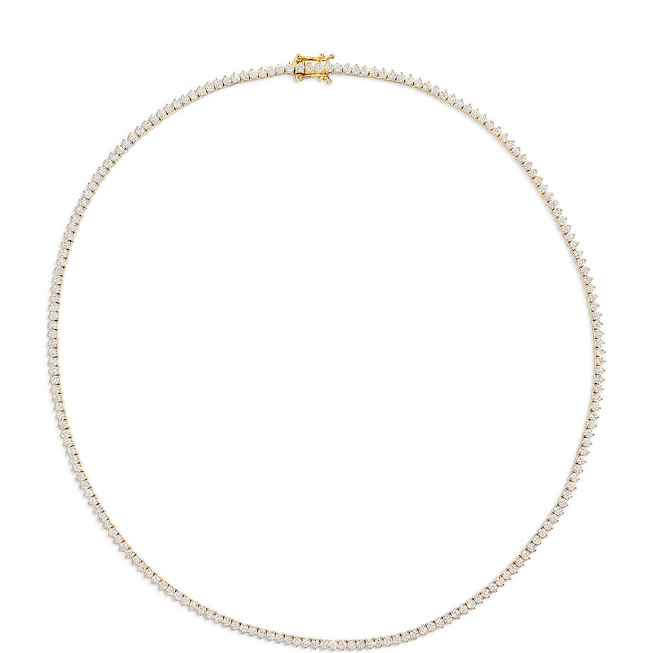 Yellow Gold and Diamond Tennis Necklace (5.25ct)
