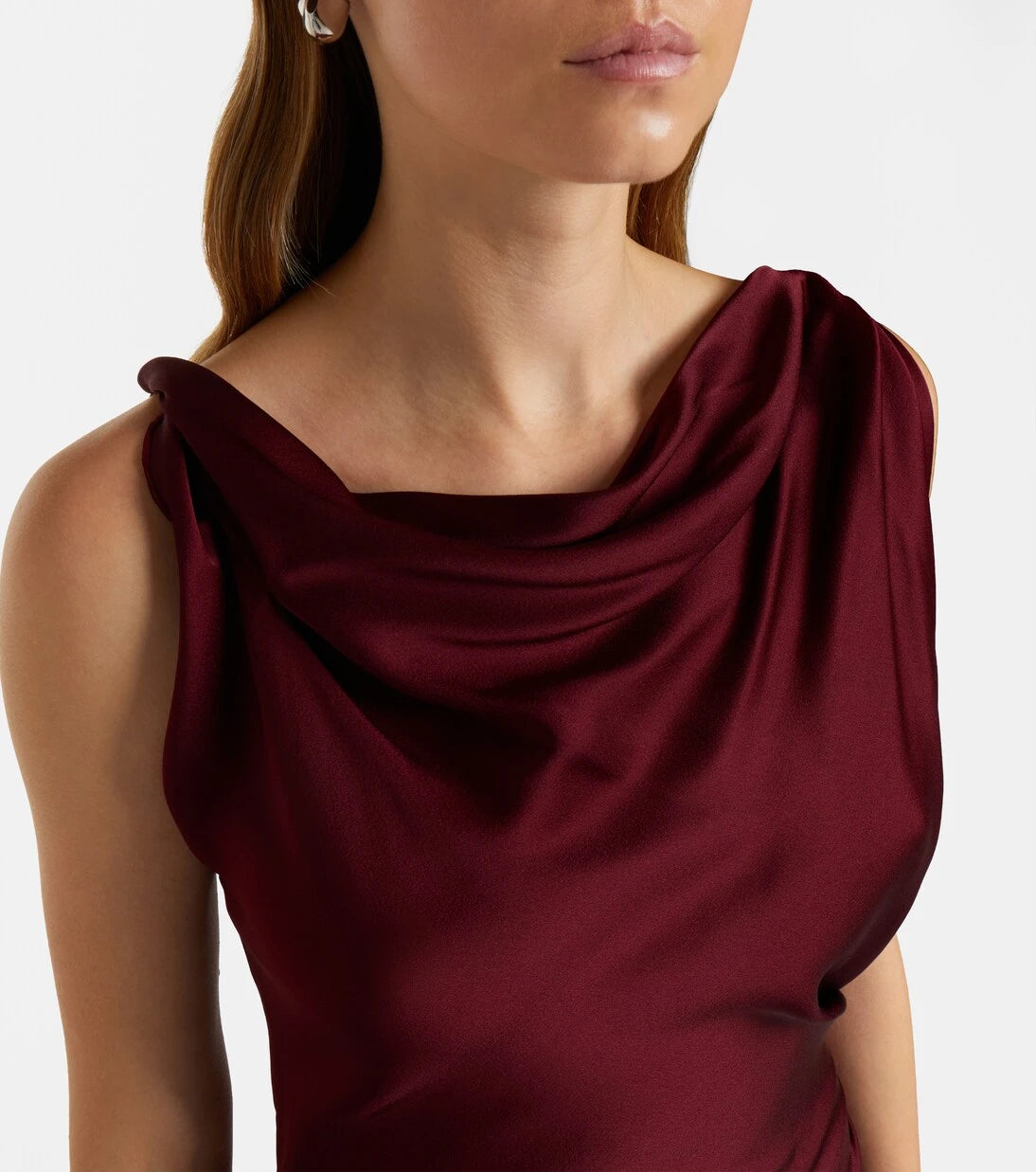 Victoria Beckham - Posy draped satin midi dress