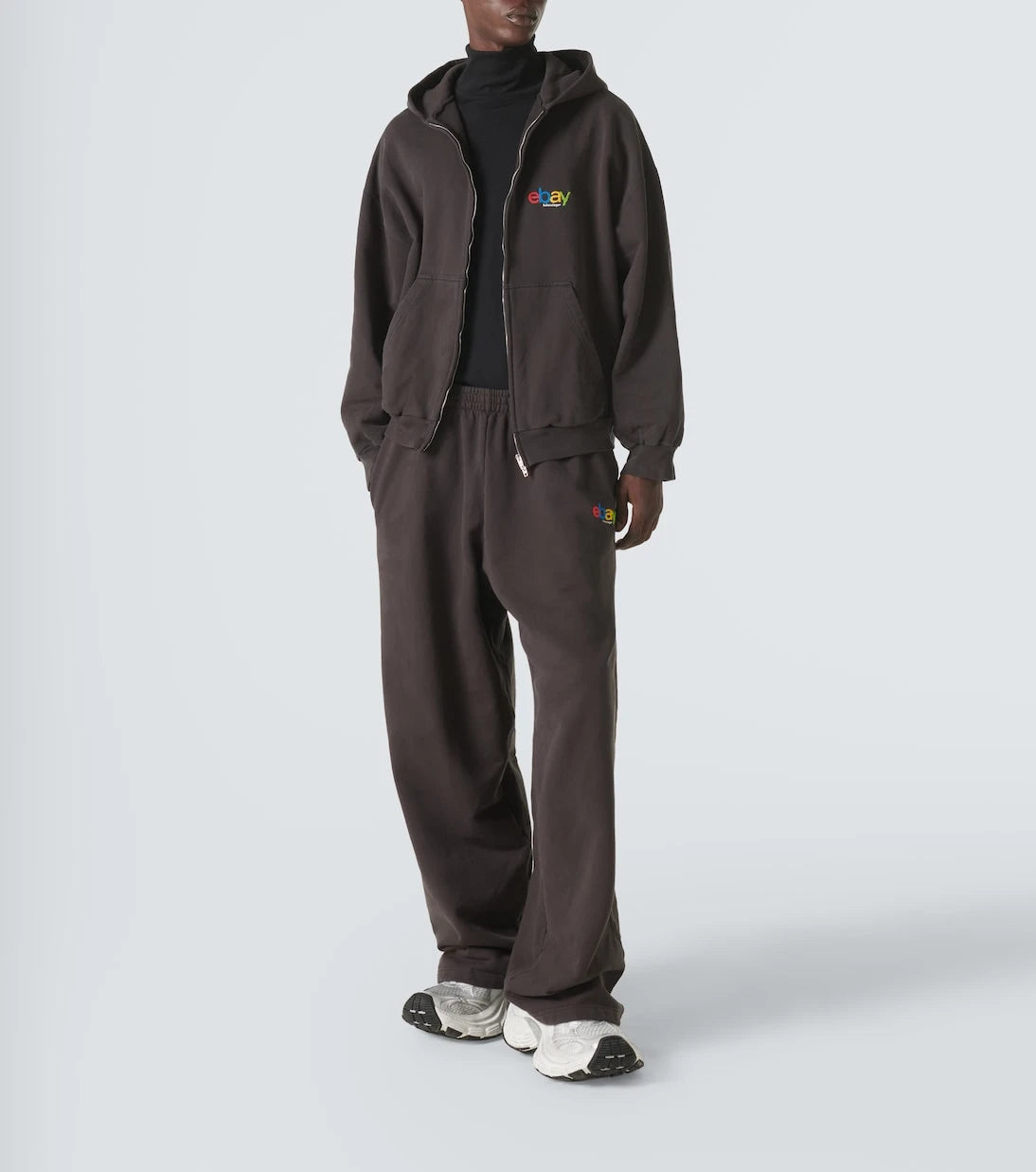 Balenciaga - بنطال رياضي من القطن والجرسي المطبوع