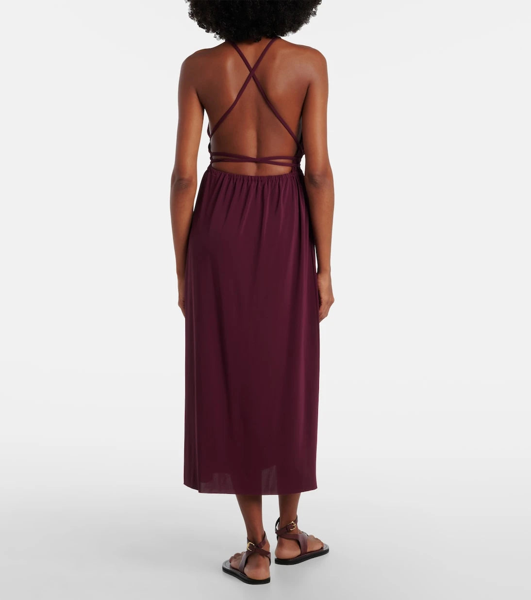 Eres - Ines halterneck jersey midi dress