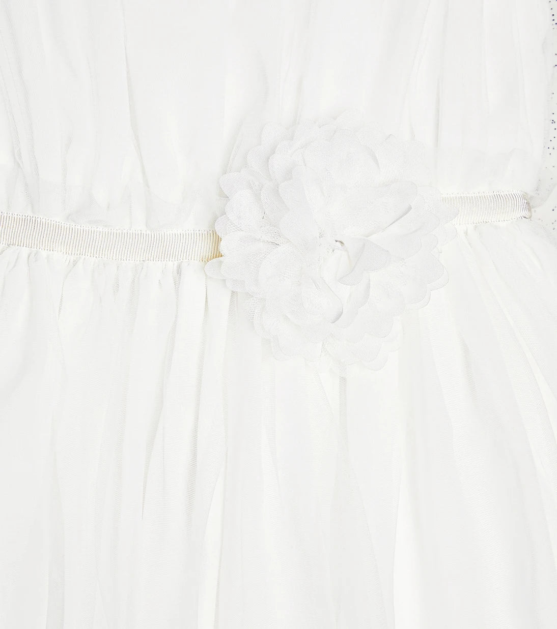 Patachou - Floral-appliqué tulle dress