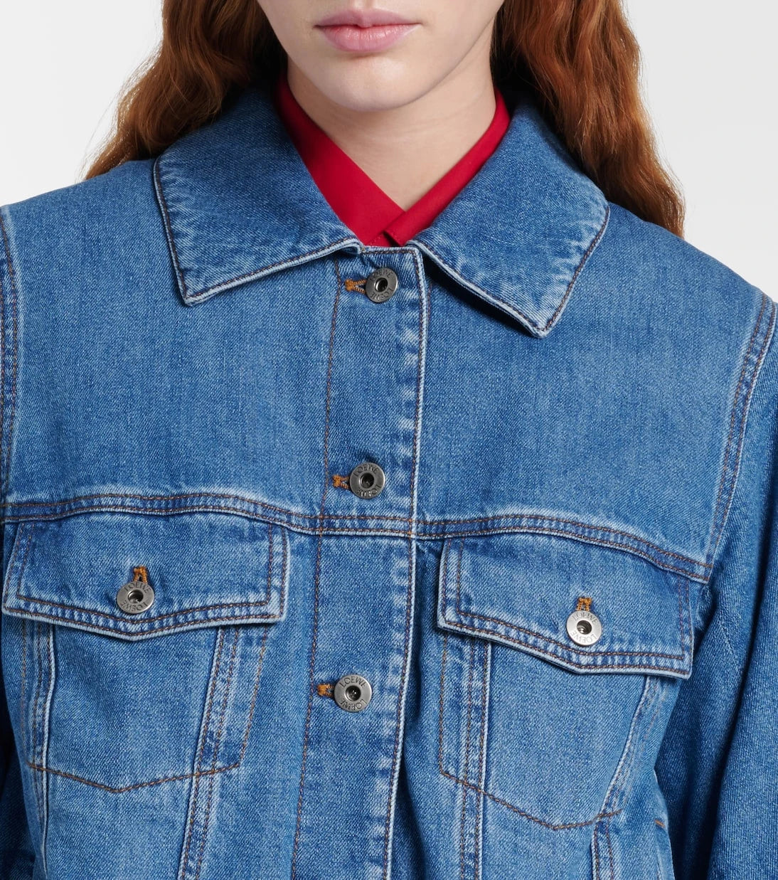Loewe - Gathered denim jacket