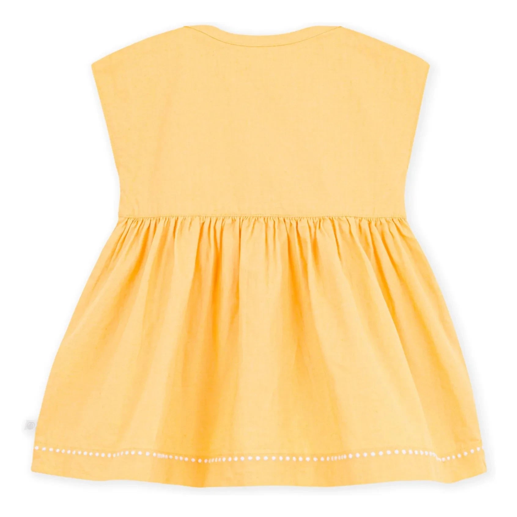 Petit Bateau - Plain Linen Dress | Yellow