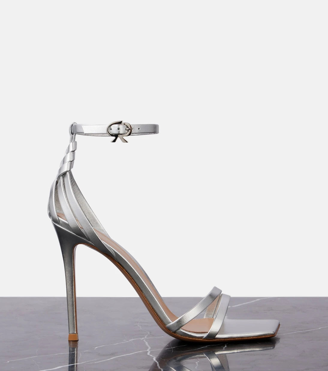 Gianvito Rossi - 105 metallic leather sandals