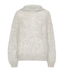 Brunello Cucinelli Grey Embellished Hooded Sweater