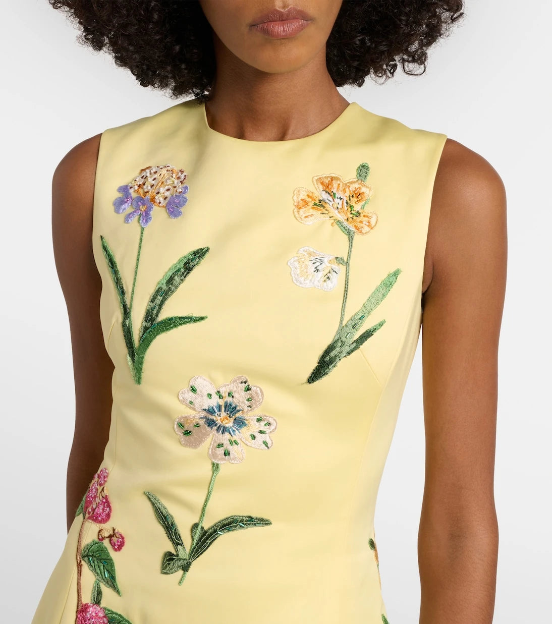 Leo Lin - Cleo beaded floral midi dress