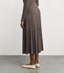 Brown Wool Ribbed Skirt
