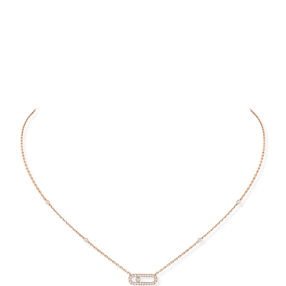 Messika Pink Gold and Diamond Move Uno Necklace
