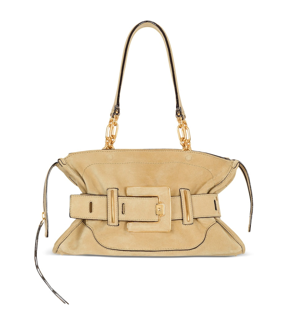 Balmain Small Suede Anthem Shoulder Bag