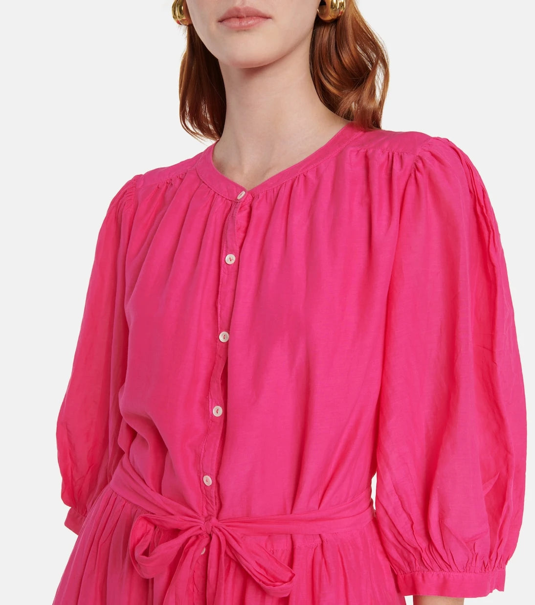 Velvet - Emerson cotton and silk midi dress