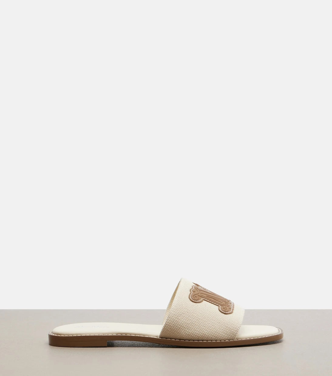 Max Mara - Caucaso deri astarlı kanvas terlik