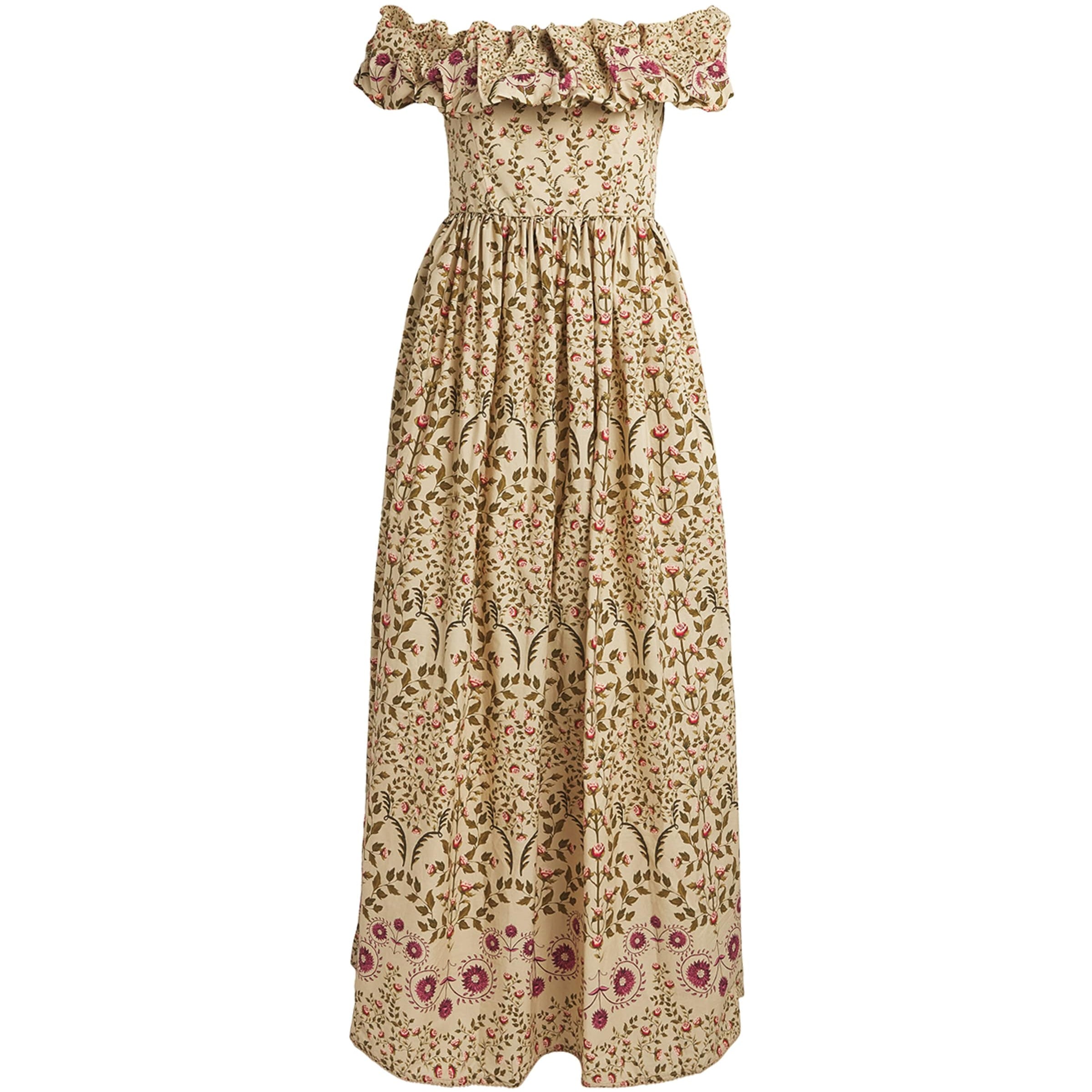 Agua By Agua Bendita Multi Cotton Floral Print Sueño Maxi Dress