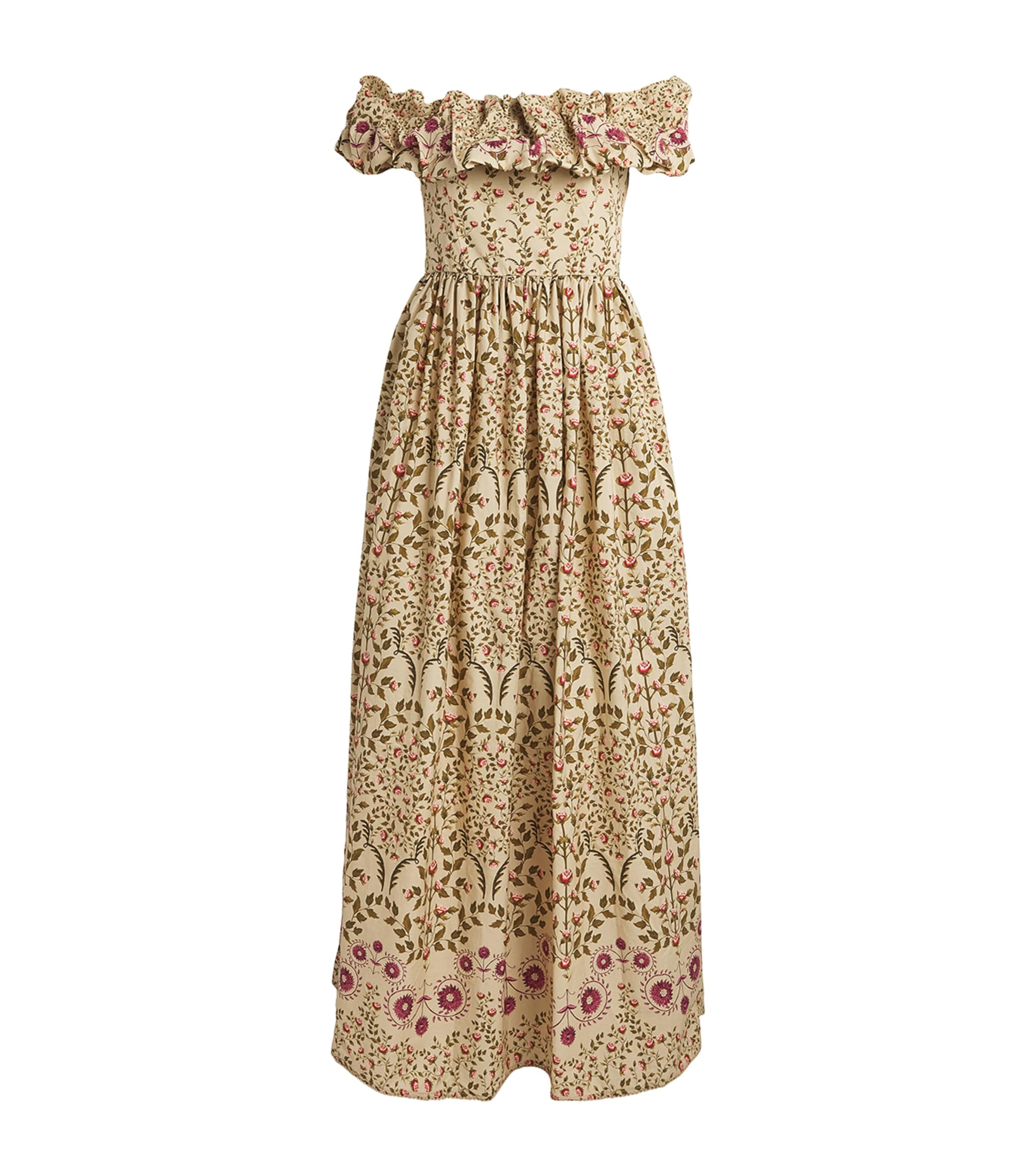 Agua By Agua Bendita Multi Cotton Floral Print Sueño Maxi Dress