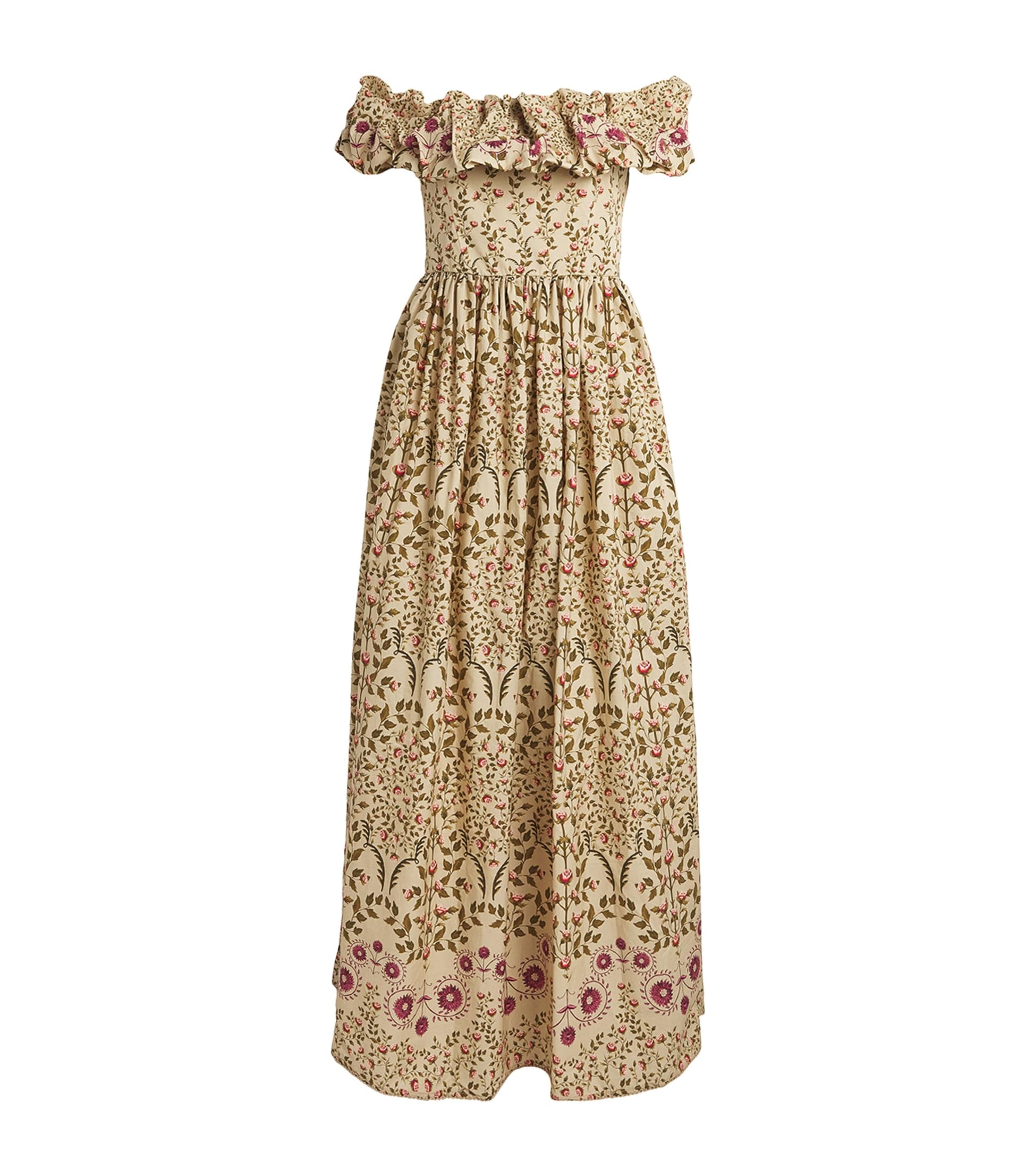 Agua By Agua Bendita Multi Cotton Floral Print Sueño Maxi Dress