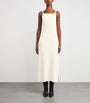 Ivory Knitted Square-Neck Dress