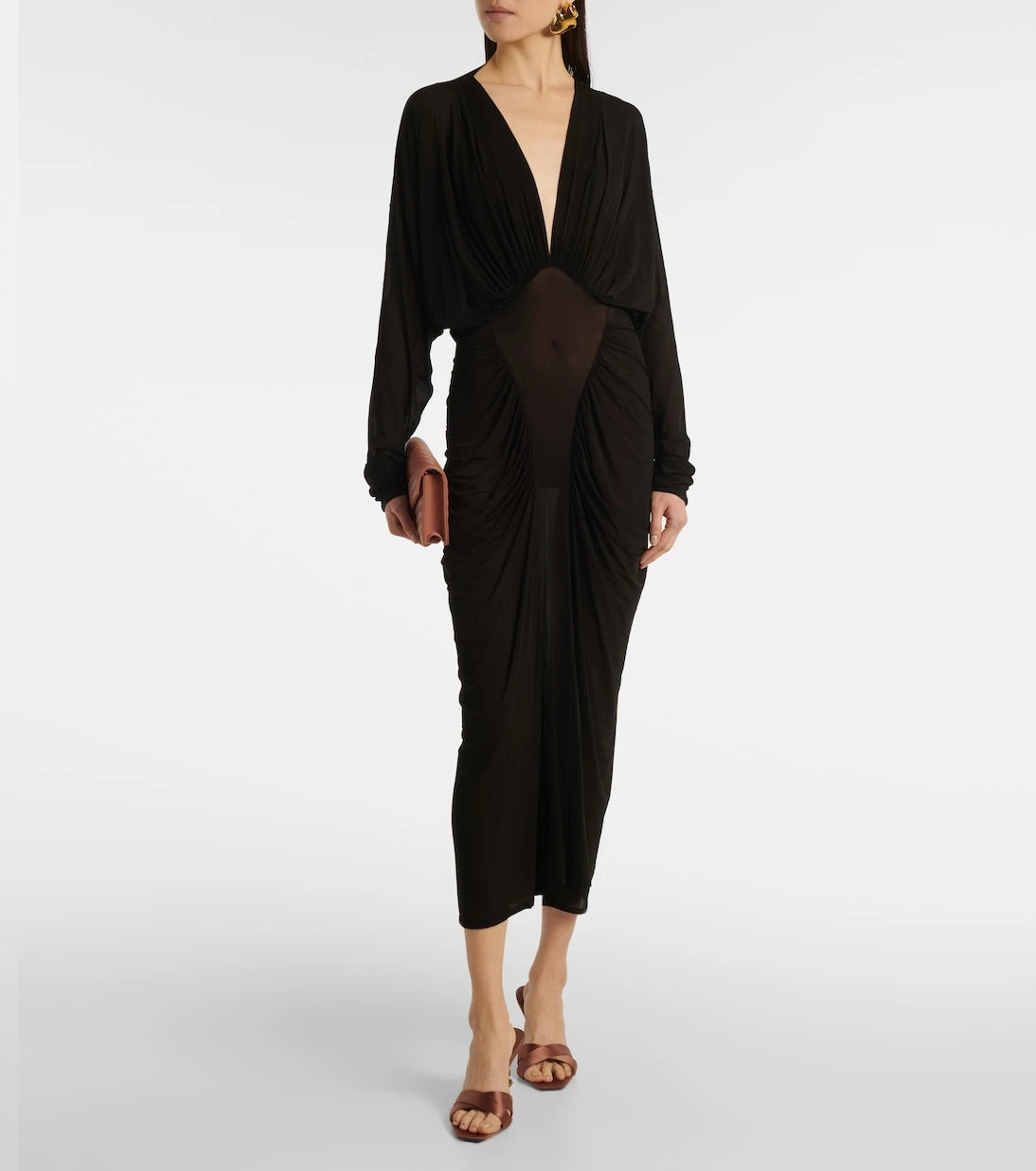 Saint Laurent - Opyum 85 satin mules
