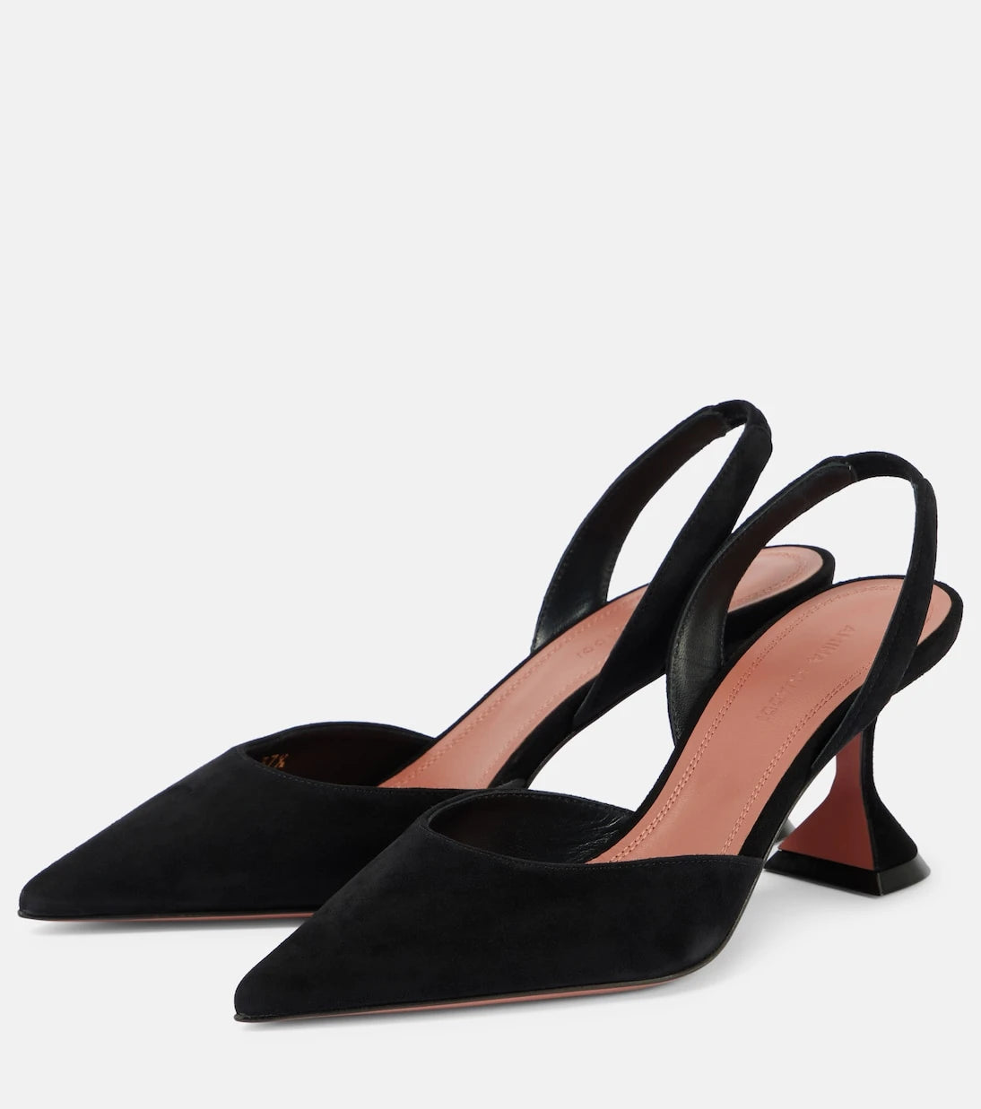 Amina Muaddi - Holli 70 suede slingback pumps