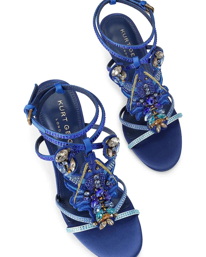Kurt Geiger London Topuklu Sandalet Lobster Sandal Mavi Kumaş