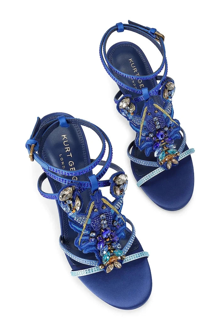 Kurt Geiger London Topuklu Sandalet Lobster Sandal Mavi Kumaş