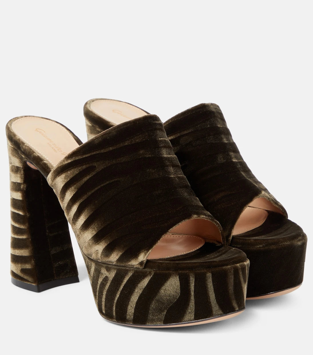 Gianvito Rossi - Holly zebra-print platform mules