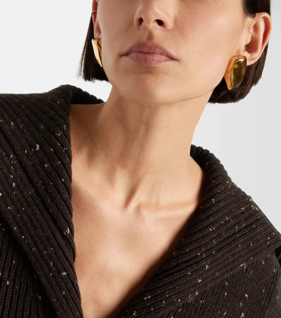 Bottega Veneta - Prisma Small 18kt gold-plated earrings