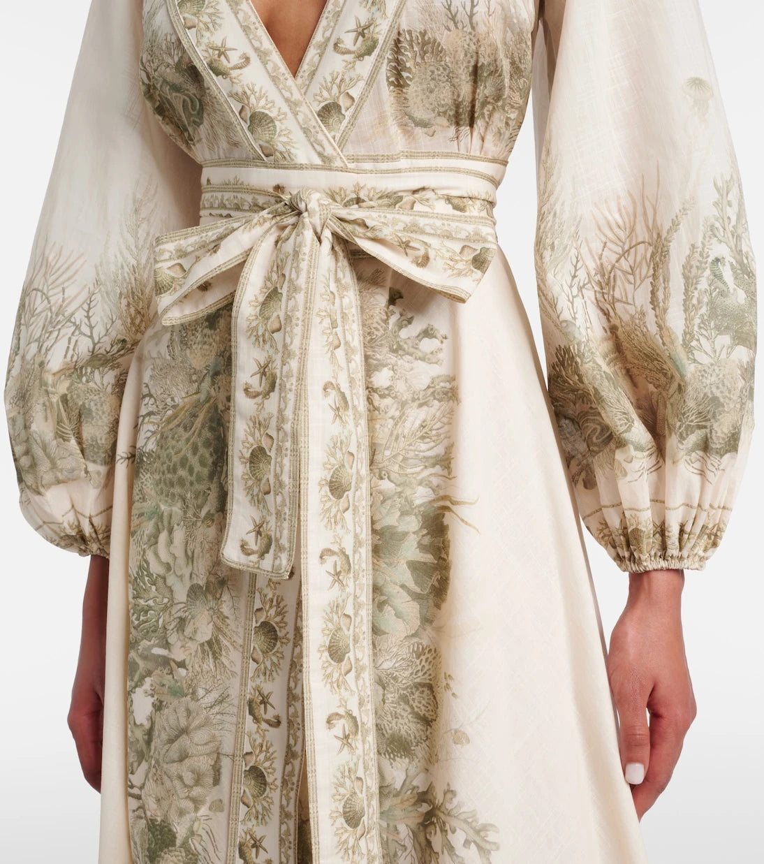 Zimmermann - Wanderlust printed cotton wrap dress