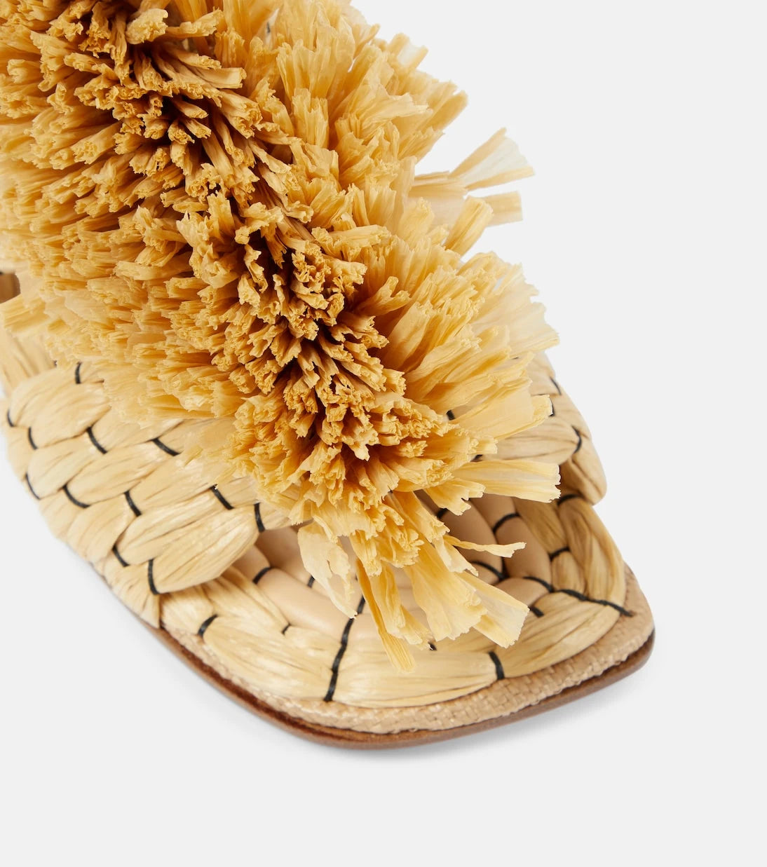 Dries Van Noten - Raffia espadrille slides