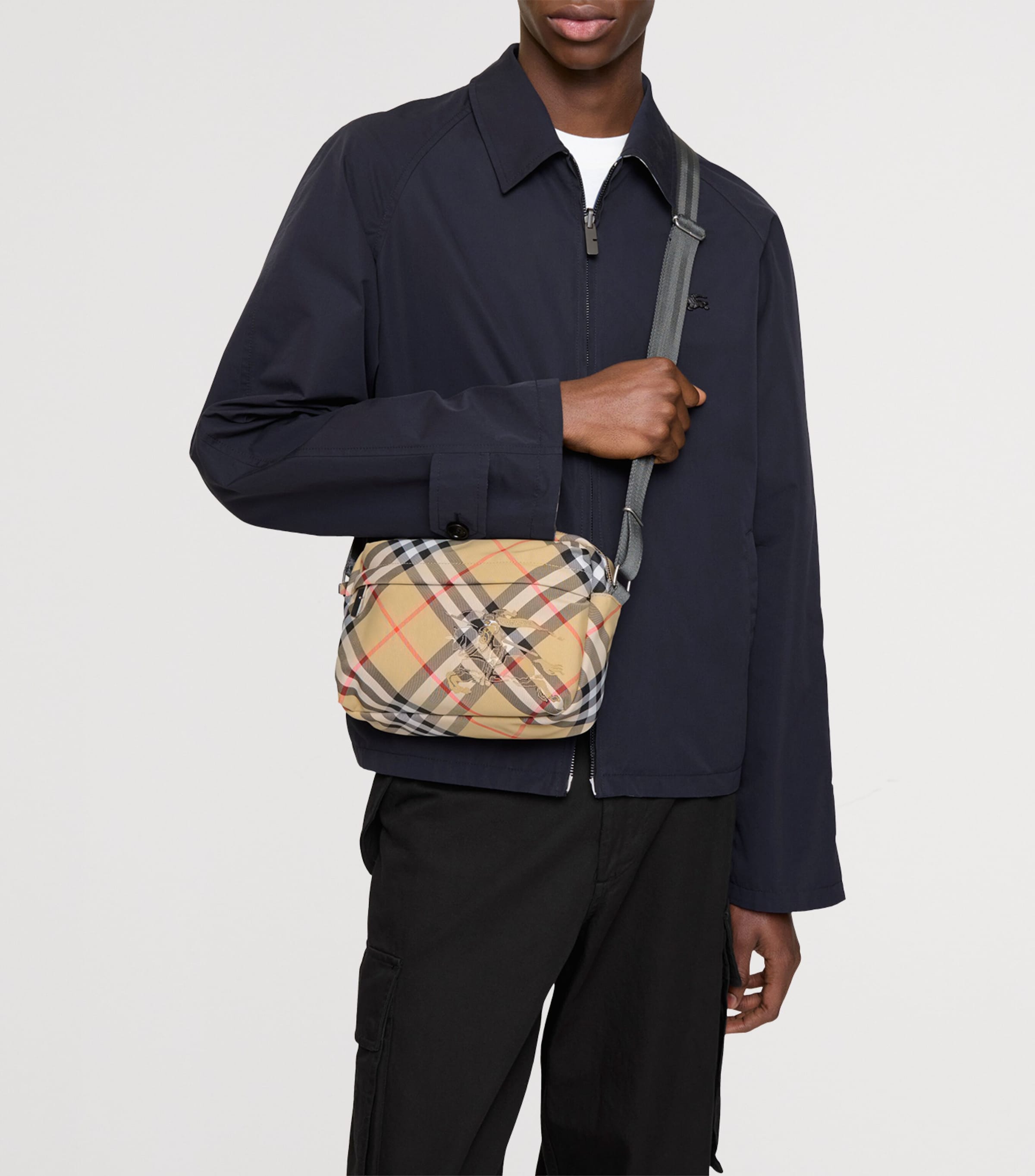 Burberry Small Canvas Check Cross-Body Bag