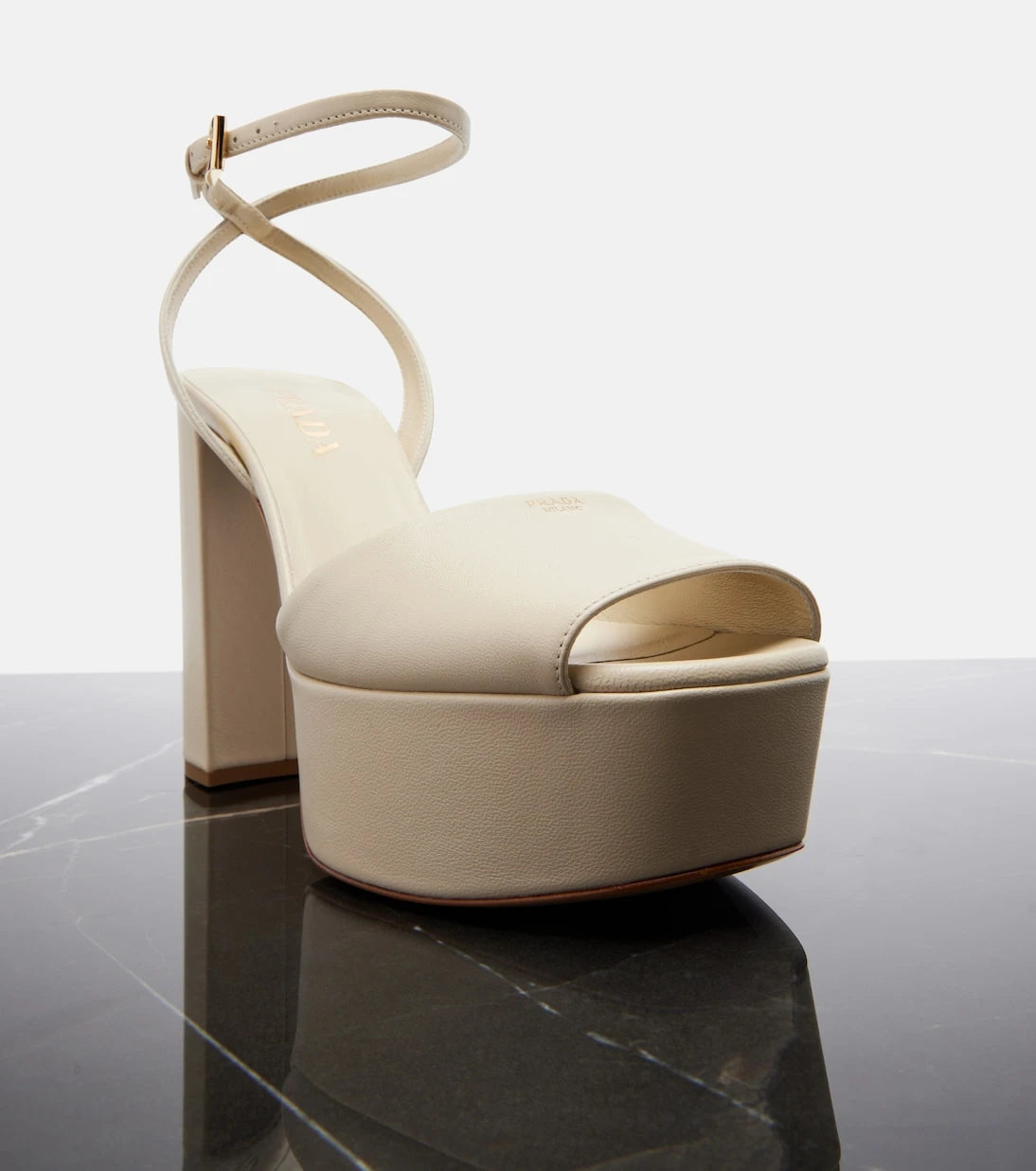 Prada - Leather platform sandals