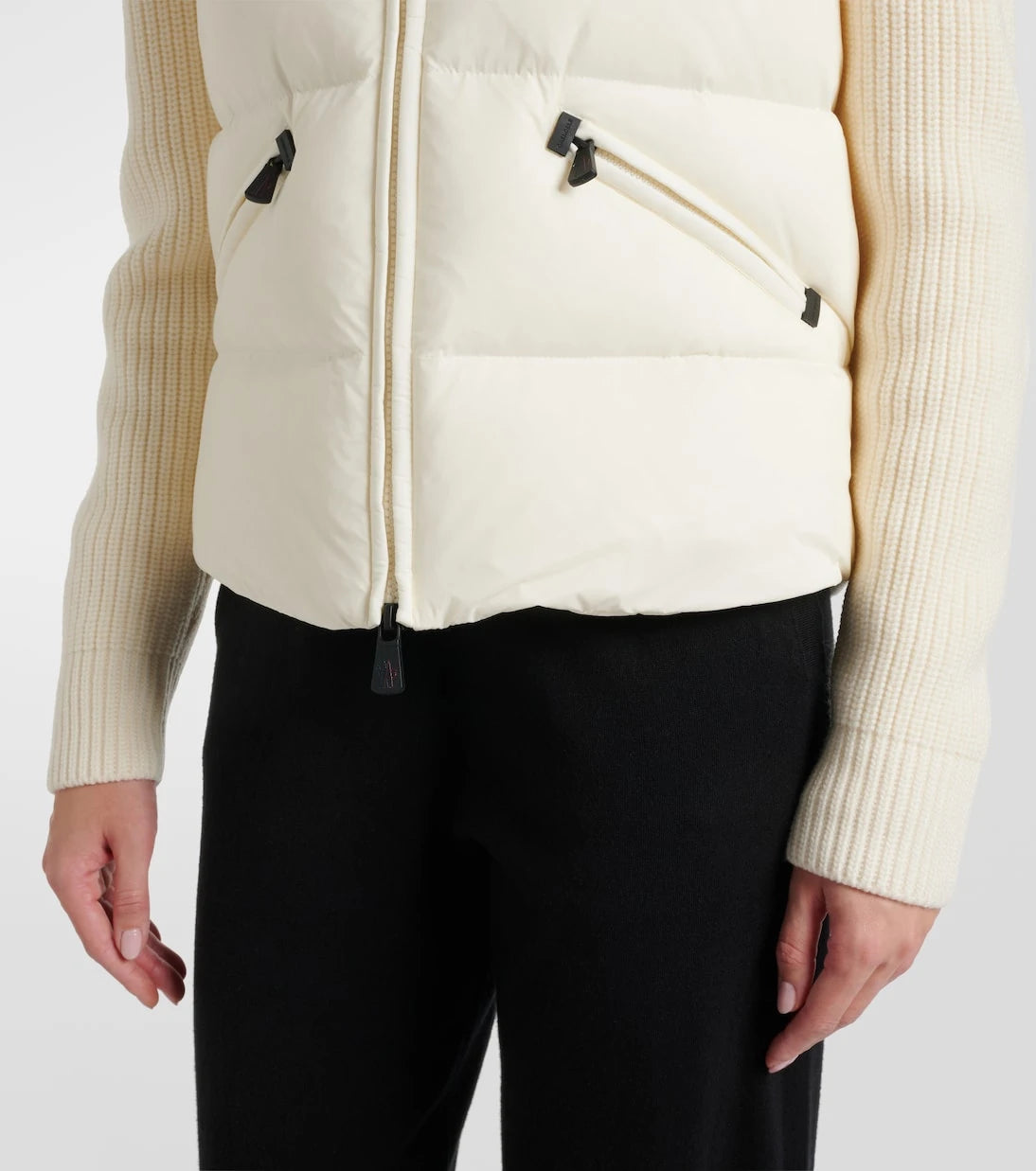 Moncler Grenoble - Down-paneled virgin wool cardigan