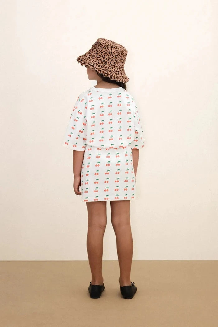 Детска памучна тениска Tinycottons CHERRIES KNITTED TEE