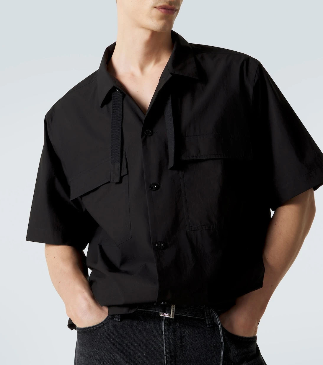 Sacai - قميص قطني بأسلوب الكاتب