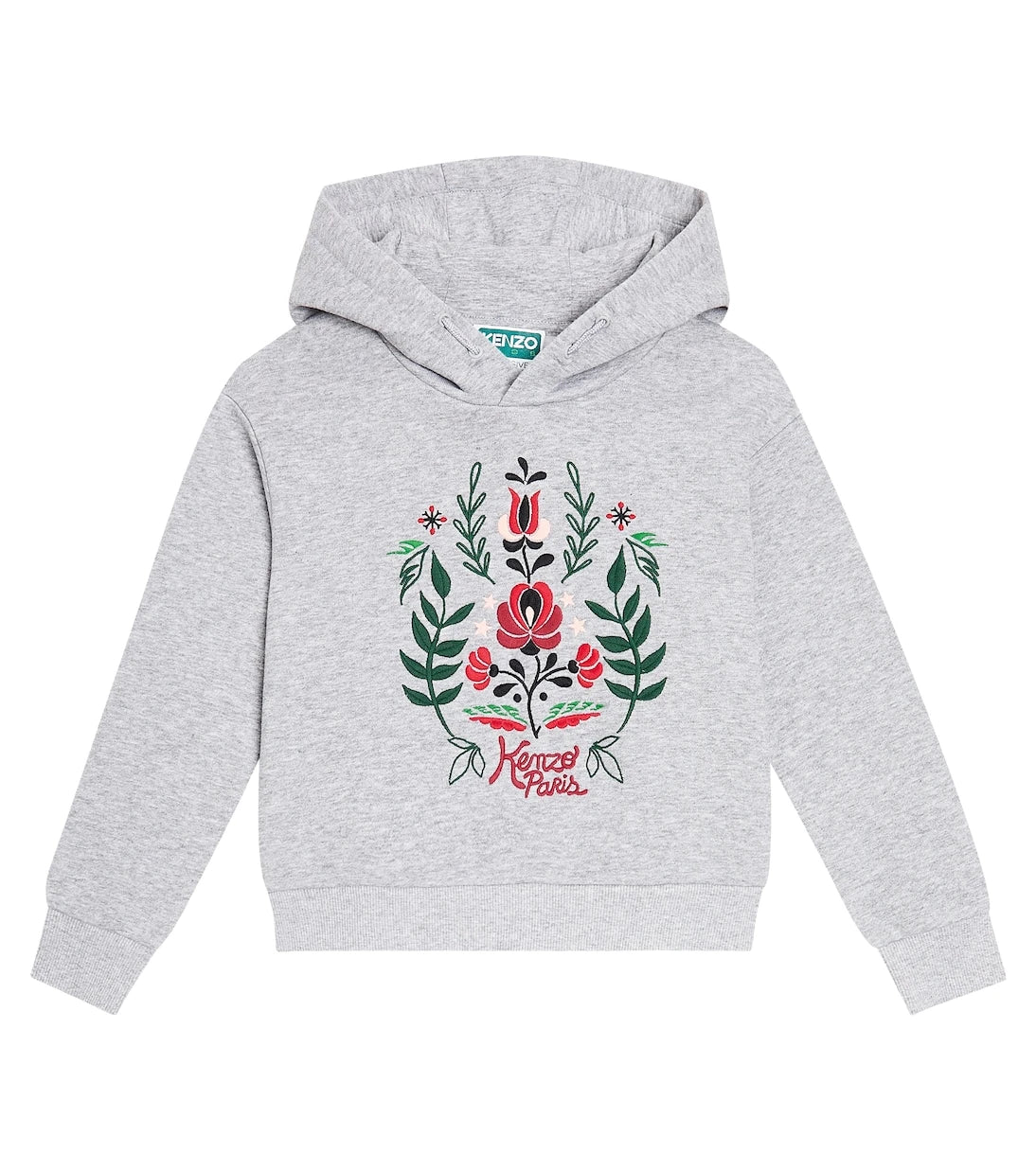 Kenzo Kids - Embroidered cotton jersey hoodie