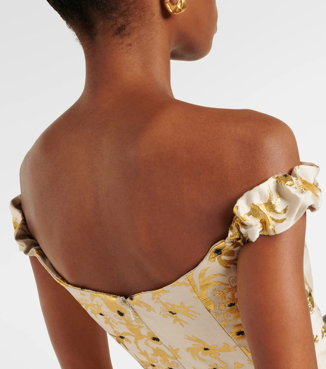 Markarian - Amina off-shoulder silk-blend midi dress