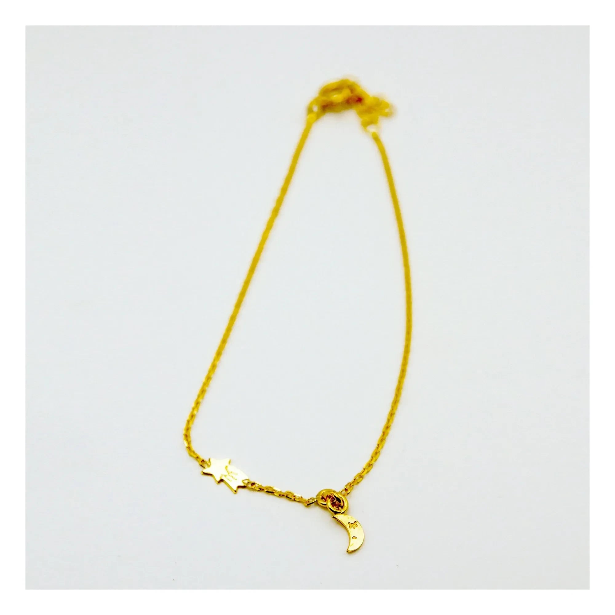 Adorabili - Duo Charms Moon Bracelet | Gold