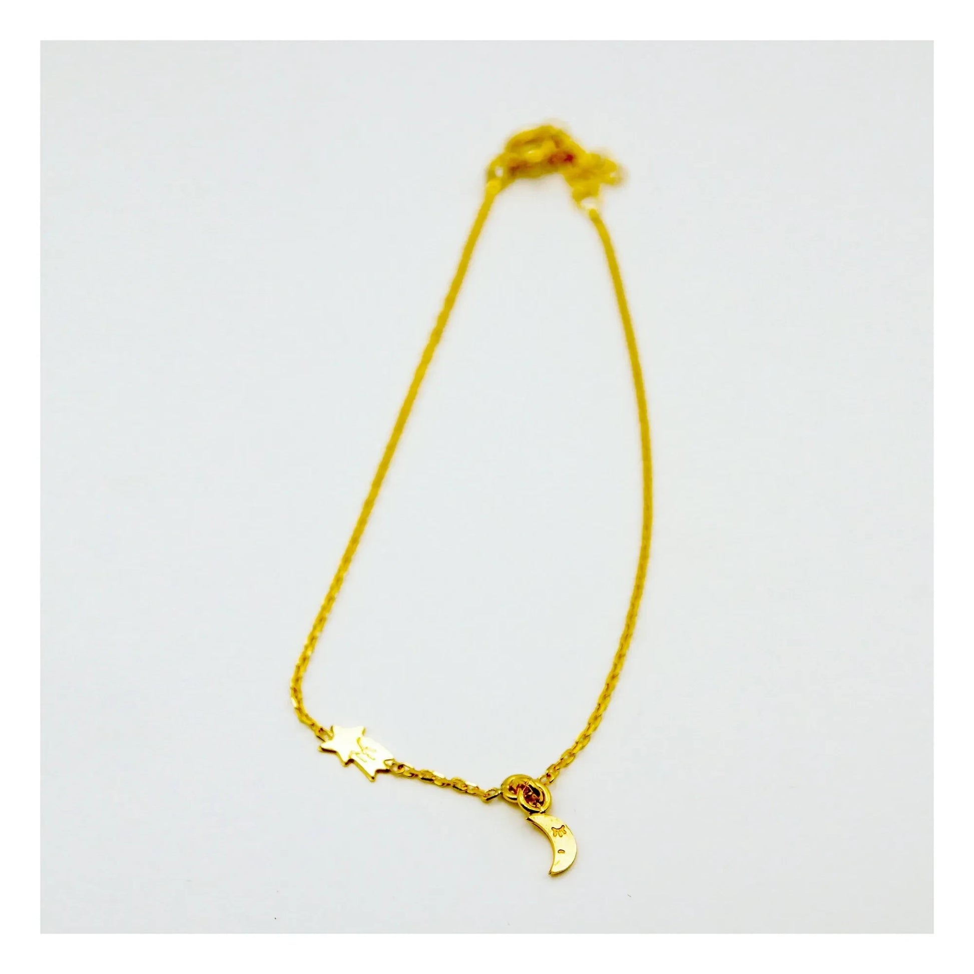 Adorabili - Duo Charms Moon Bracelet | Gold