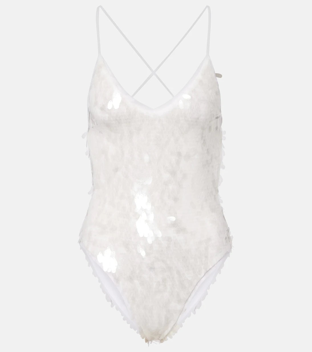 Norma Kamali - Fara sequined semi-sheer mesh bodysuit