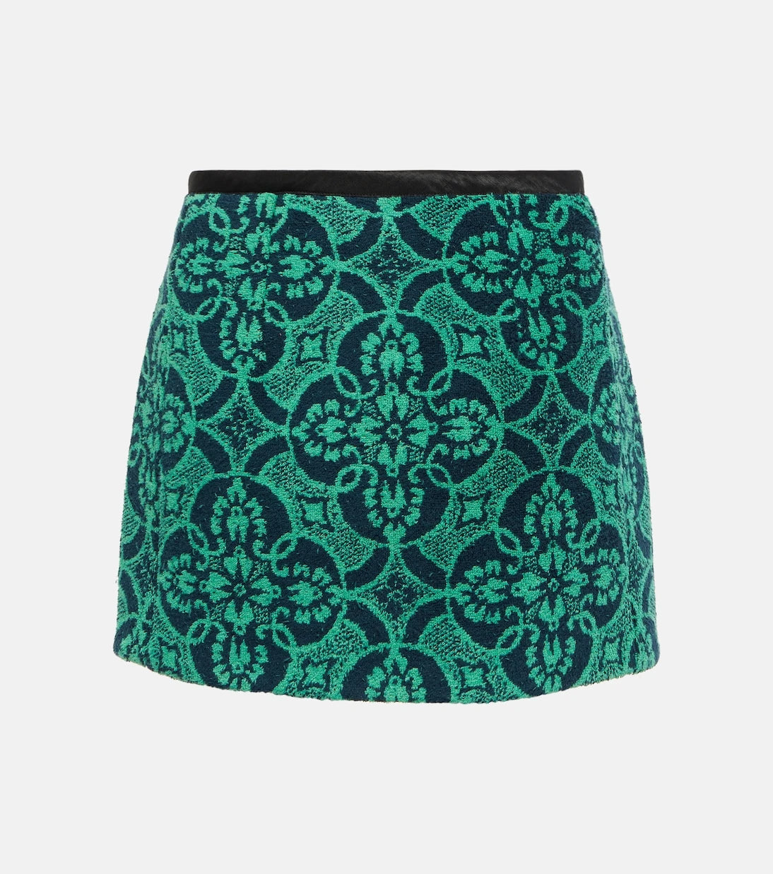 Marine Serre - Jacquard high-rise cotton miniskirt